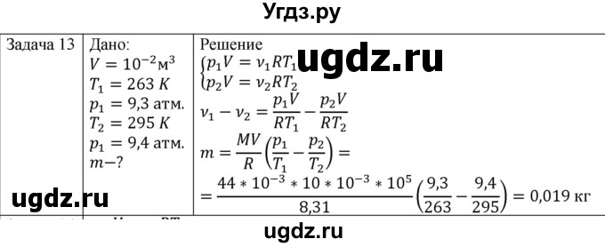 ГДЗ (Решебник) по физике 10 класс (молекулярная физика. термодинамика) Мякишев Г.Я. / глава 3 / упражнение 2 / 13