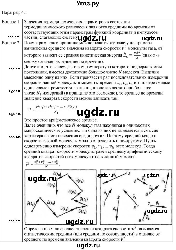 ГДЗ (Решебник) по физике 10 класс (молекулярная физика. термодинамика) Мякишев Г.Я. / глава 4 / вопросы. параграф / 1