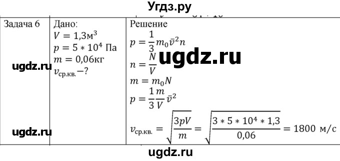 ГДЗ (Решебник) по физике 10 класс (молекулярная физика. термодинамика) Мякишев Г.Я. / глава 4 / упражнение 3 / 6