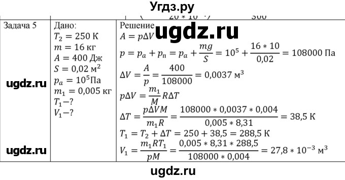 ГДЗ (Решебник) по физике 10 класс (молекулярная физика. термодинамика) Мякишев Г.Я. / глава 5 / упражнение 4 / 5
