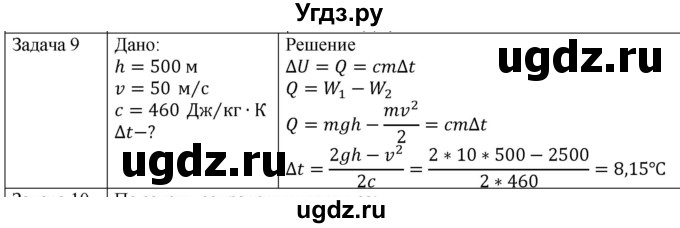 ГДЗ (Решебник) по физике 10 класс (молекулярная физика. термодинамика) Мякишев Г.Я. / глава 5 / упражнение 4 / 9