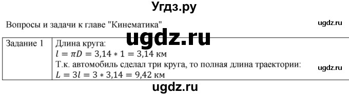 ГДЗ (Решебник) по физике 10 класс Генденштейн Л.Э. / вопросы и задачи для самопроверки / глава 1 / 1