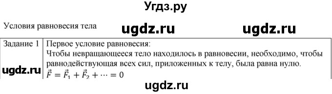 ГДЗ (Решебник) по физике 10 класс Генденштейн Л.Э. / вопросы и задачи для самопроверки / дополнительная глава / условия равновесия тела / 1