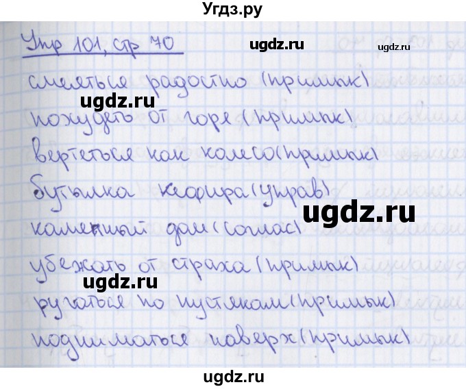 ГДЗ (Решебник 2014) по русскому языку 8 класс (рабочая тетрадь) Ефремова Е.А. / упражнение / 101