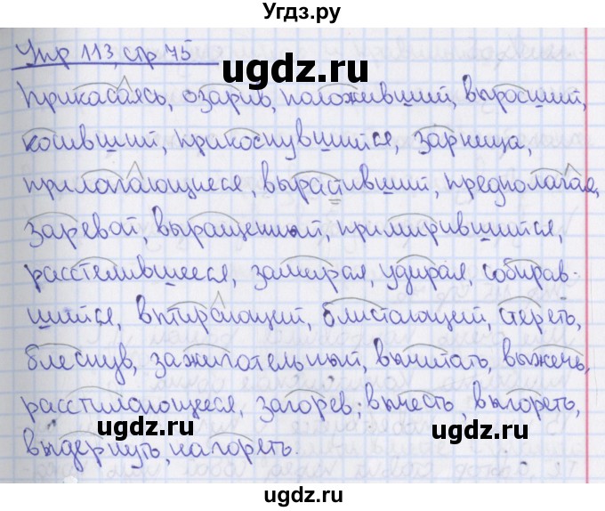 ГДЗ (Решебник 2014) по русскому языку 8 класс (рабочая тетрадь) Ефремова Е.А. / упражнение / 113