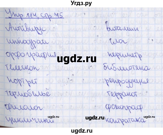 ГДЗ (Решебник 2014) по русскому языку 8 класс (рабочая тетрадь) Ефремова Е.А. / упражнение / 114