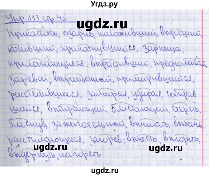 ГДЗ (Решебник) по русскому языку 8 класс (рабочая тетрадь) Ефремова Е.А. / упражнение номер / 113