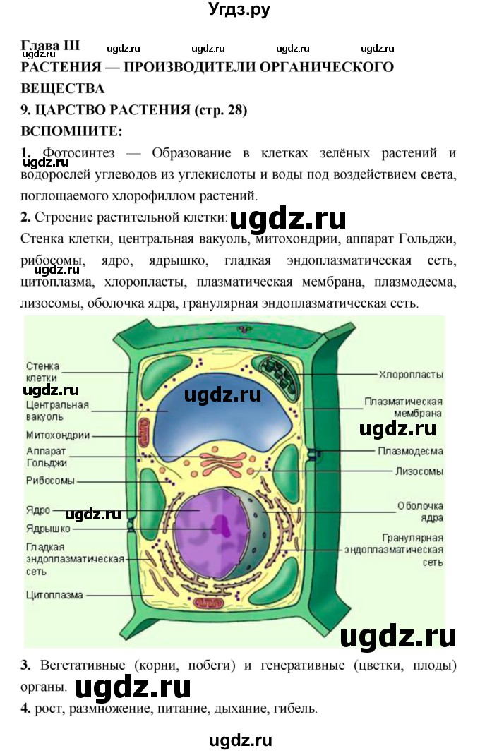 ГДЗ (Решебник) по биологии 7 класс Сухорукова Л.Н. / страница-№ / 28