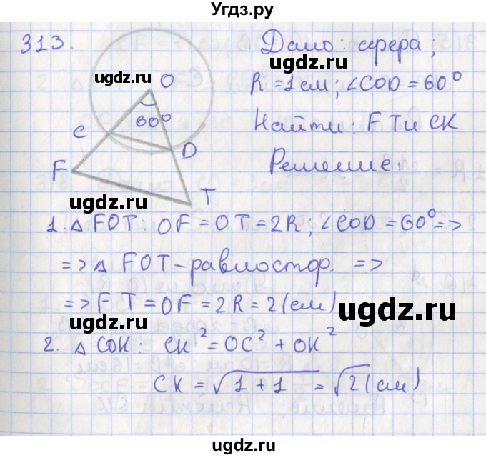 ГДЗ (Решебник №1) по геометрии 11 класс В.В. Шлыков / задача номер / 313