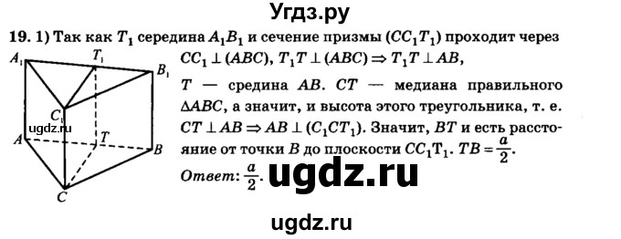 ГДЗ (Решебник №2) по геометрии 11 класс В.В. Шлыков / задача номер / 19