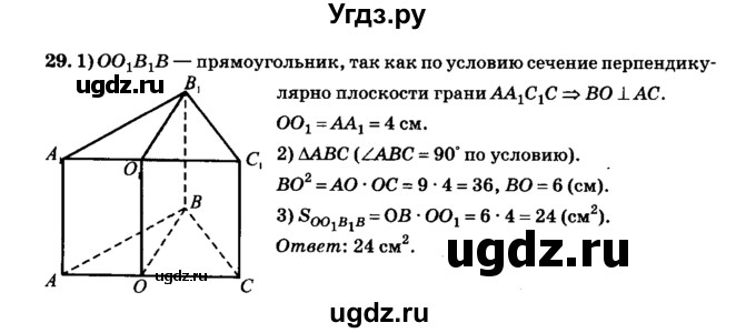 ГДЗ (Решебник №2) по геометрии 11 класс В.В. Шлыков / задача номер / 29