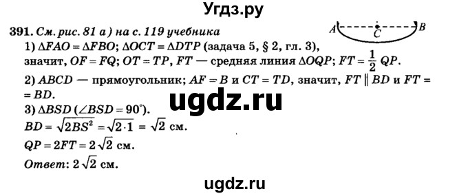 ГДЗ (Решебник №2) по геометрии 11 класс В.В. Шлыков / задача номер / 391