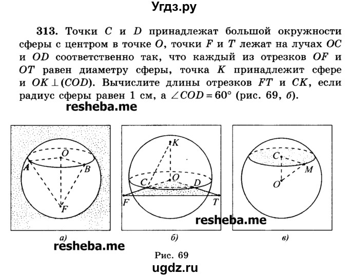 ГДЗ (Учебник) по геометрии 11 класс В.В. Шлыков / задача номер / 313