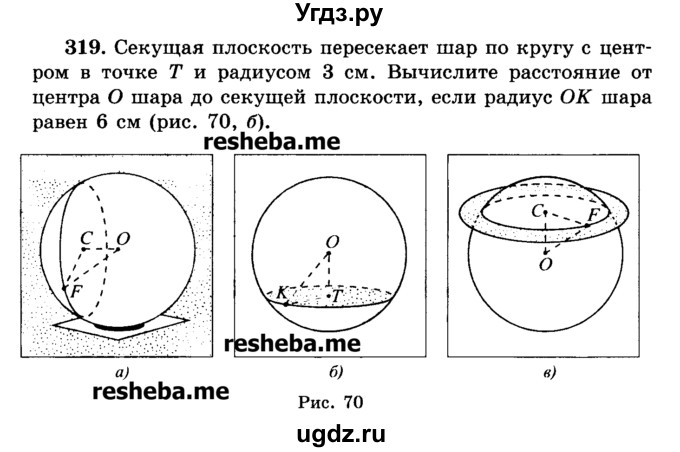 ГДЗ (Учебник) по геометрии 11 класс В.В. Шлыков / задача номер / 319