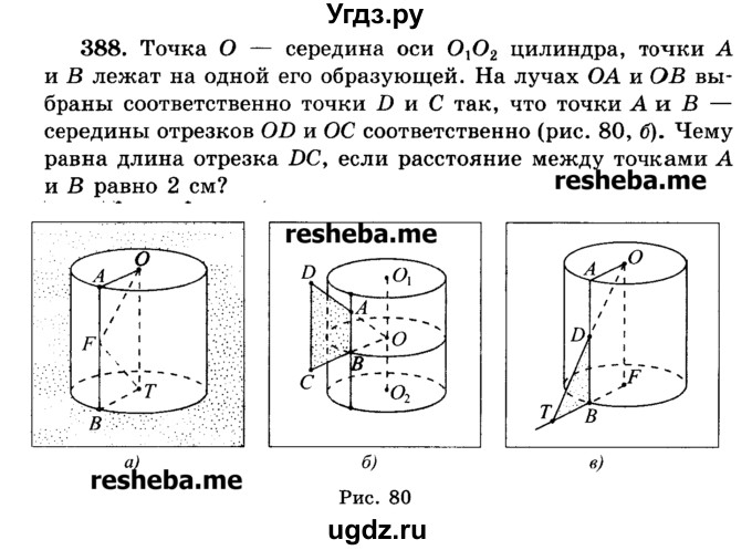 ГДЗ (Учебник) по геометрии 11 класс В.В. Шлыков / задача номер / 388