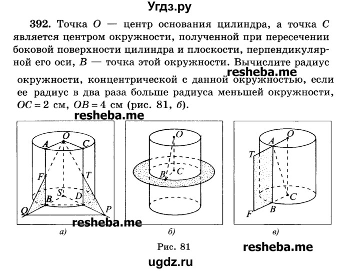 ГДЗ (Учебник) по геометрии 11 класс В.В. Шлыков / задача номер / 392