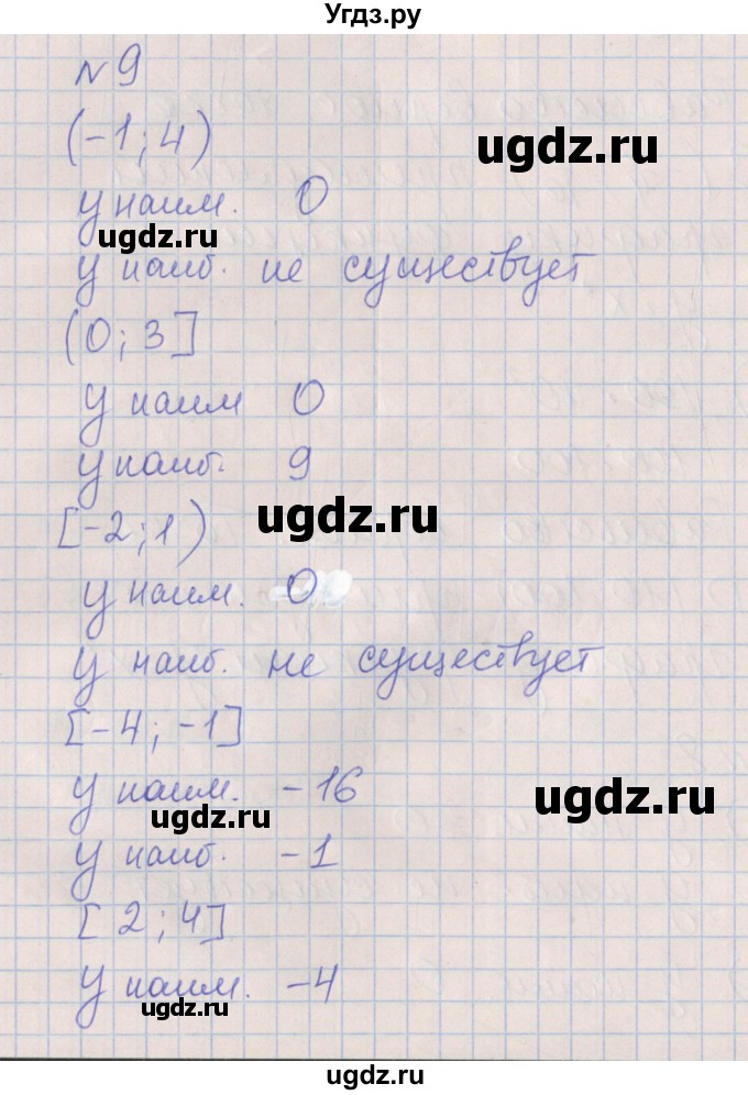 ГДЗ (Решебник) по алгебре 7 класс (рабочая тетрадь) Ключникова Е.М. / параграф 37 номер / 9