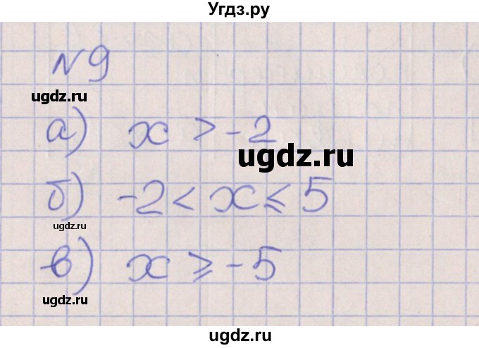 ГДЗ (Решебник) по алгебре 7 класс (рабочая тетрадь) Ключникова Е.М. / параграф 5 номер / 9