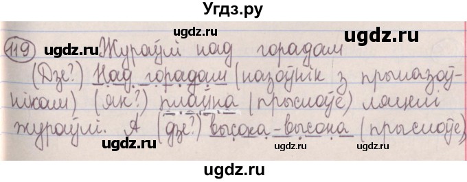ГДЗ (Решебник №1) по белорусскому языку 5 класс Красней В. П. / часть 1 / упражнение номер / 119