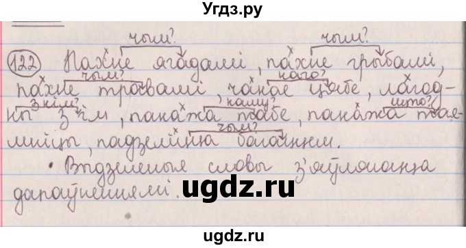 ГДЗ (Решебник №1) по белорусскому языку 5 класс Красней В. П. / часть 1 / упражнение номер / 122
