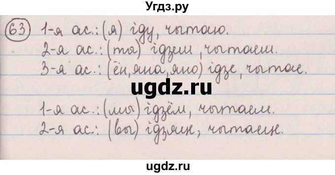ГДЗ (Решебник №1) по белорусскому языку 5 класс Красней В. П. / часть 1 / упражнение номер / 63