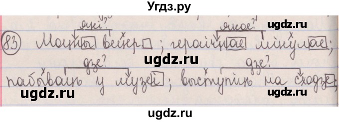 ГДЗ (Решебник №1) по белорусскому языку 5 класс Красней В. П. / часть 1 / упражнение номер / 83