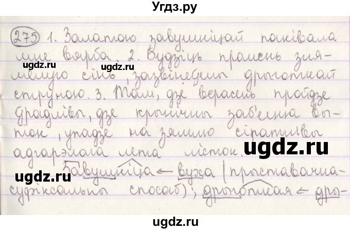 ГДЗ (Решебник №1) по белорусскому языку 5 класс Красней В. П. / часть 2 / упражнение номер / 275