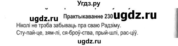 ГДЗ (Решебник №2) по белорусскому языку 5 класс Красней В. П. / часть 1 / упражнение номер / 230