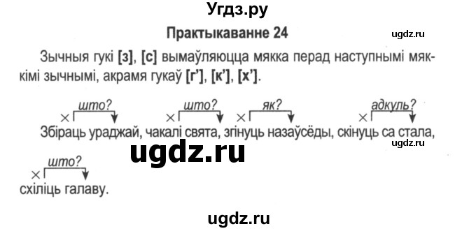 ГДЗ (Решебник №2) по белорусскому языку 5 класс Красней В. П. / часть 2 / упражнение номер / 24