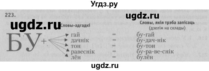 ГДЗ (Решебник №3) по белорусскому языку 5 класс Красней В. П. / часть 1 / упражнение номер / 223