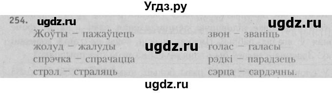ГДЗ (Решебник №3) по белорусскому языку 5 класс Красней В. П. / часть 1 / упражнение номер / 254
