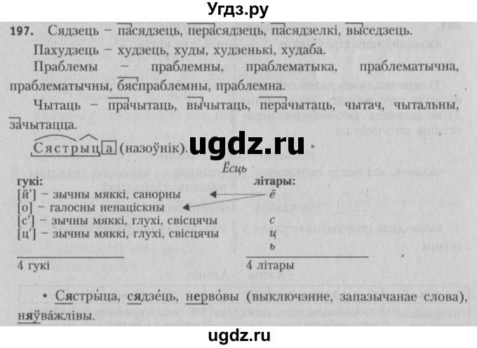 ГДЗ (Решебник №3) по белорусскому языку 5 класс Красней В. П. / часть 2 / упражнение номер / 197