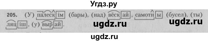 ГДЗ (Решебник №3) по белорусскому языку 5 класс Красней В. П. / часть 2 / упражнение номер / 205
