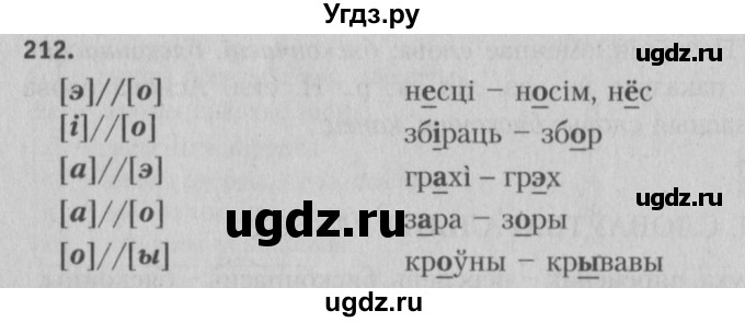 ГДЗ (Решебник №3) по белорусскому языку 5 класс Красней В. П. / часть 2 / упражнение номер / 212