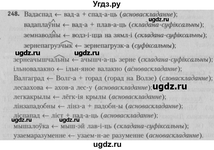 ГДЗ (Решебник №3) по белорусскому языку 5 класс Красней В. П. / часть 2 / упражнение номер / 248