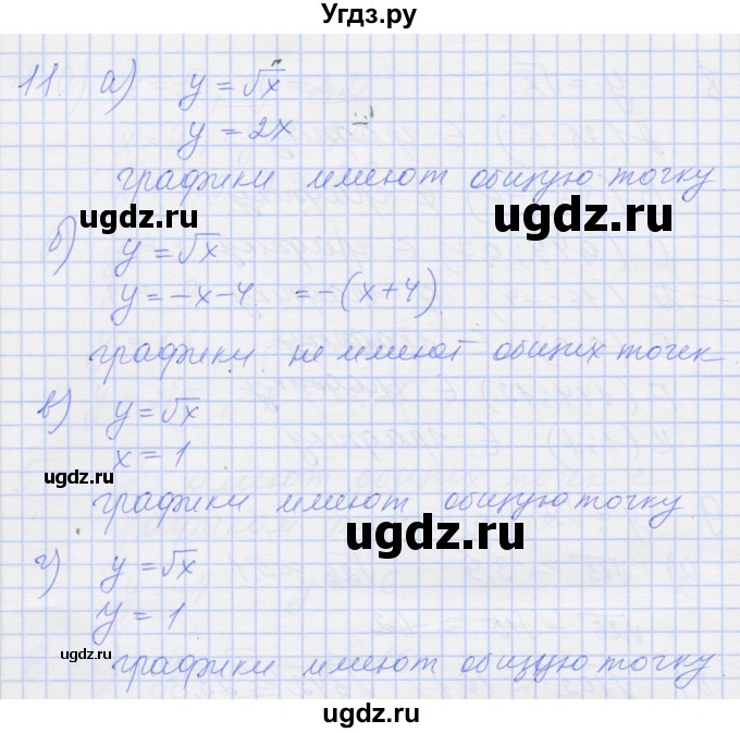 ГДЗ (Решебник) по алгебре 8 класс (рабочая тетрадь) Миндюк Н.Г. / параграф 14 / 11