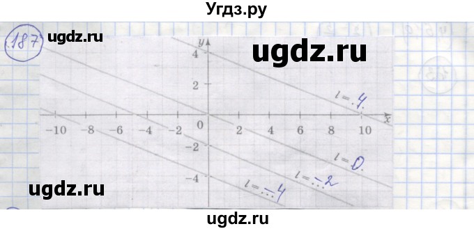 ГДЗ (Решебник №1) по алгебре 8 класс (рабочая тетрадь) Минаева С.С. / упражнение номер / 187