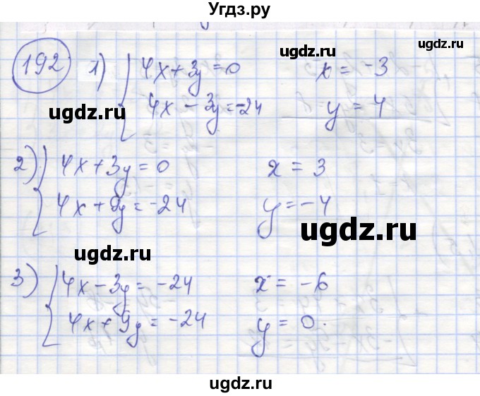 ГДЗ (Решебник №1) по алгебре 8 класс (рабочая тетрадь) Минаева С.С. / упражнение номер / 192