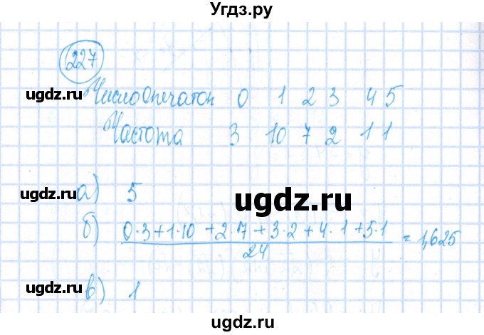 ГДЗ (Решебник №2) по алгебре 8 класс (рабочая тетрадь) Минаева С.С. / упражнение номер / 227