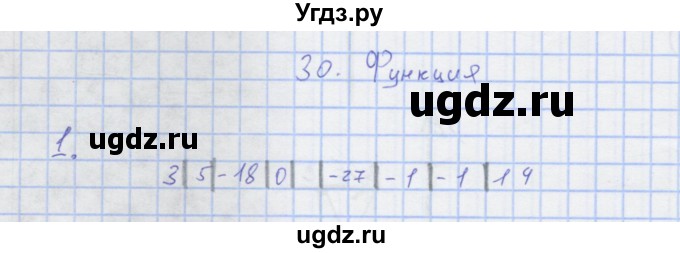 ГДЗ (Решебник) по алгебре 7 класс (рабочая тетрадь) Колягин Ю.М. / параграф 30-№ / 1