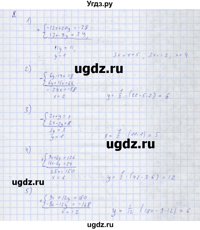 ГДЗ (Решебник) по алгебре 7 класс (рабочая тетрадь) Колягин Ю.М. / параграф 35-№ / 8