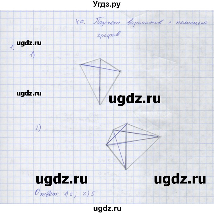 ГДЗ (Решебник) по алгебре 7 класс (рабочая тетрадь) Колягин Ю.М. / параграф 40-№ / 1
