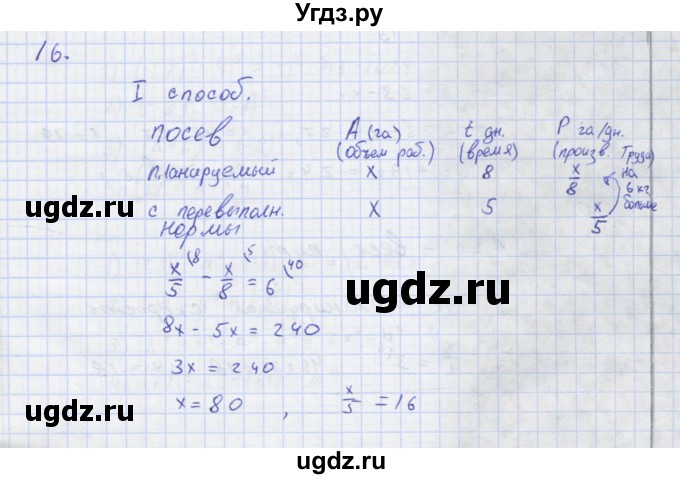 ГДЗ (Решебник) по алгебре 7 класс (рабочая тетрадь) Колягин Ю.М. / параграф 8-№ / 16