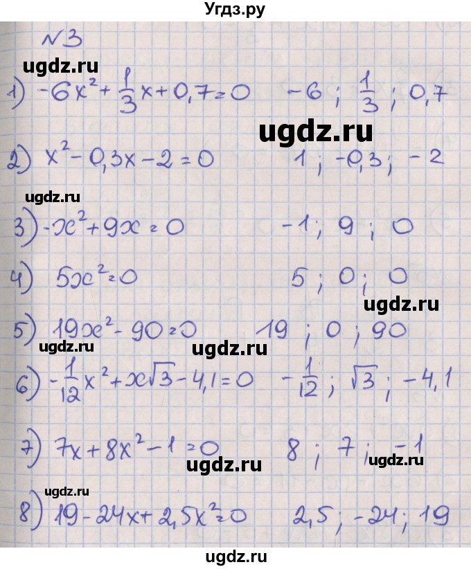 ГДЗ (Решебник) по алгебре 8 класс (рабочая тетрадь) Мерзляк А.Г. / параграф 19 / 3