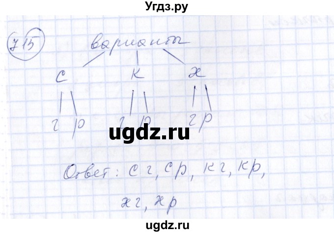 ГДЗ (Решебник №3) по алгебре 7 класс Колягин Ю.М. / упражнение номер / 715