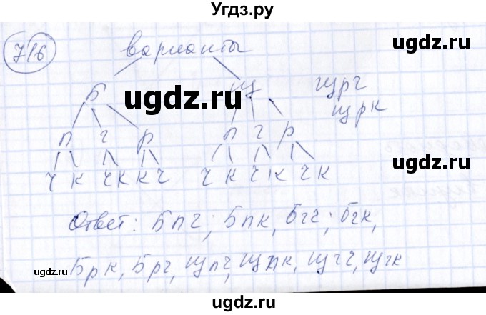 ГДЗ (Решебник №3) по алгебре 7 класс Колягин Ю.М. / упражнение номер / 716