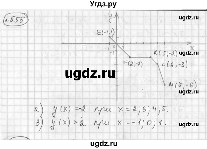 ГДЗ (Решебник №2) по алгебре 7 класс Колягин Ю.М. / упражнение номер / 555