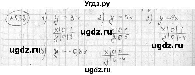 ГДЗ (Решебник №2) по алгебре 7 класс Колягин Ю.М. / упражнение номер / 558