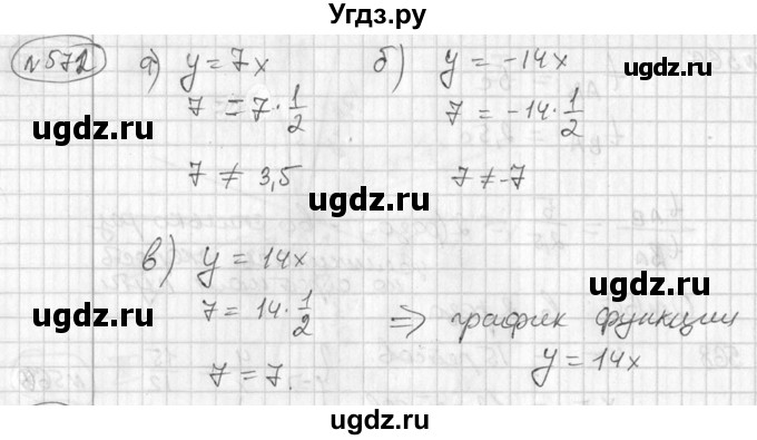 ГДЗ (Решебник №2) по алгебре 7 класс Колягин Ю.М. / упражнение номер / 572
