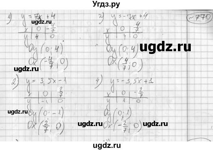 ГДЗ (Решебник №2) по алгебре 7 класс Колягин Ю.М. / упражнение номер / 770